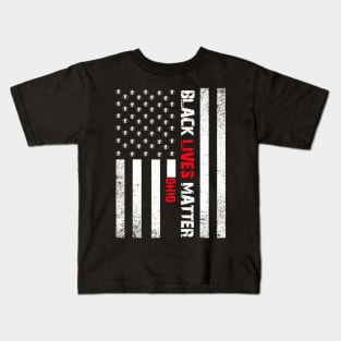 Ohio black lives matter Flag American Vintage Kids T-Shirt